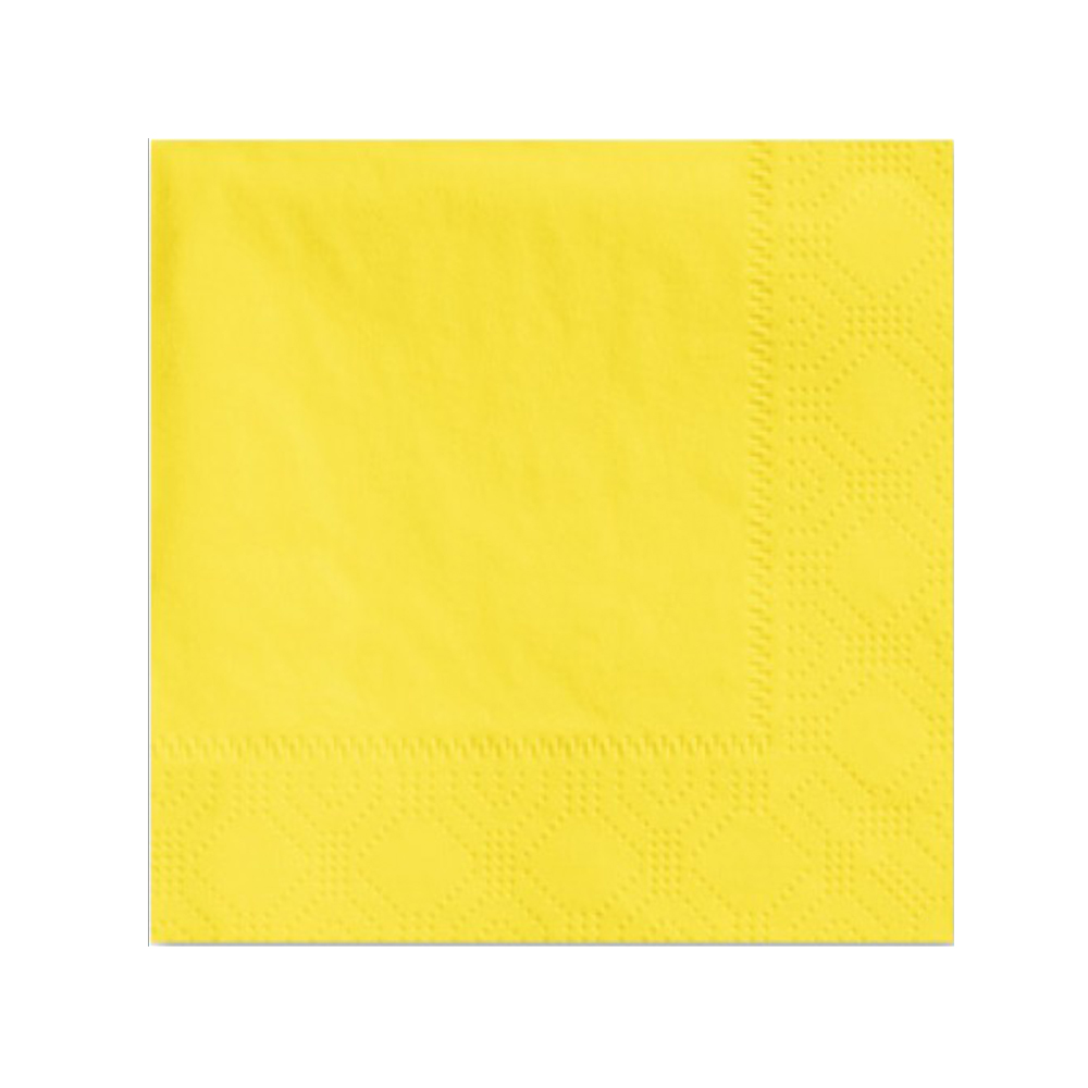 180340 Yellow Beverage Napkin 2ply 1/4 Fold 4/250 cs