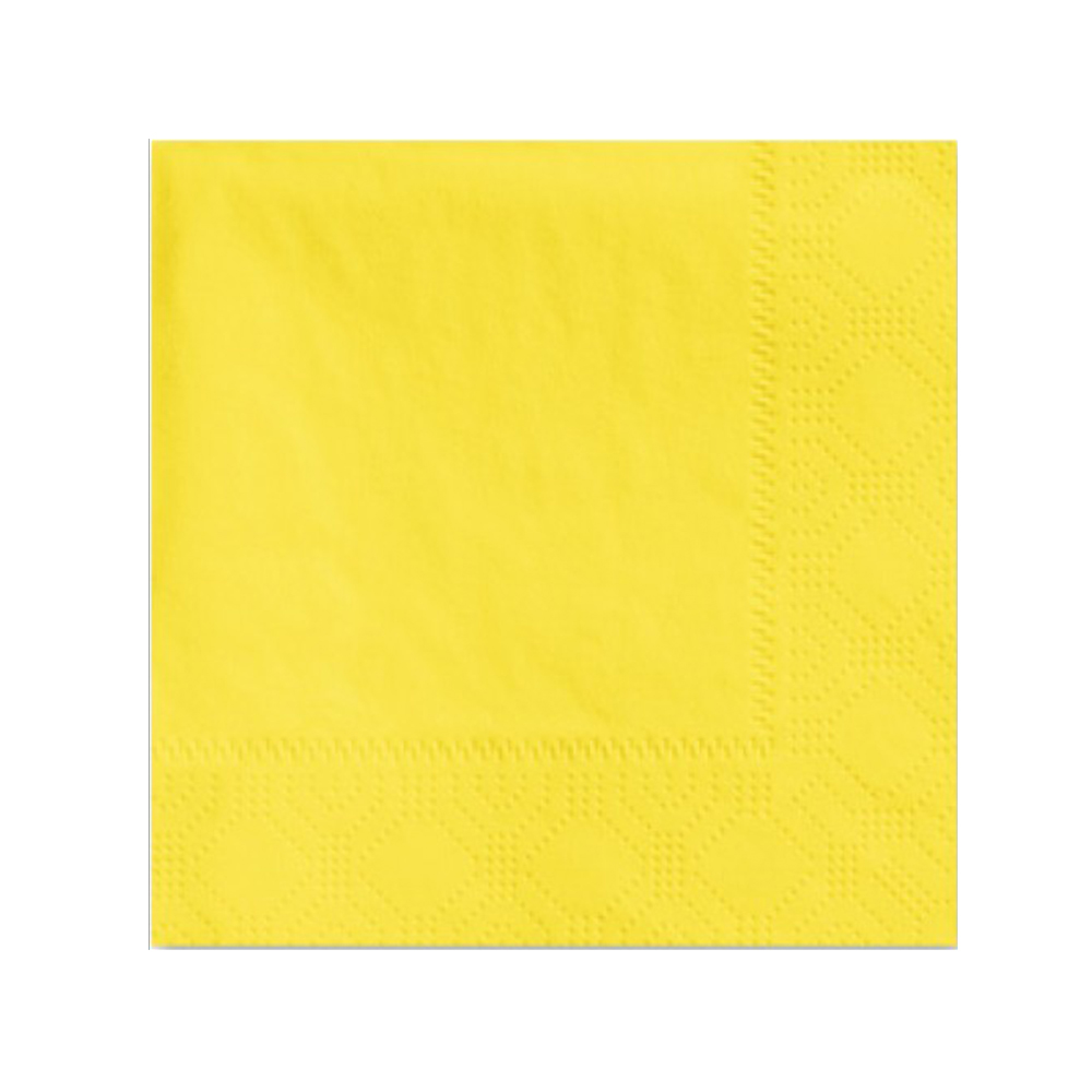 180340 Yellow Beverage Napkin 2ply 1/4 Fold 4/250 cs