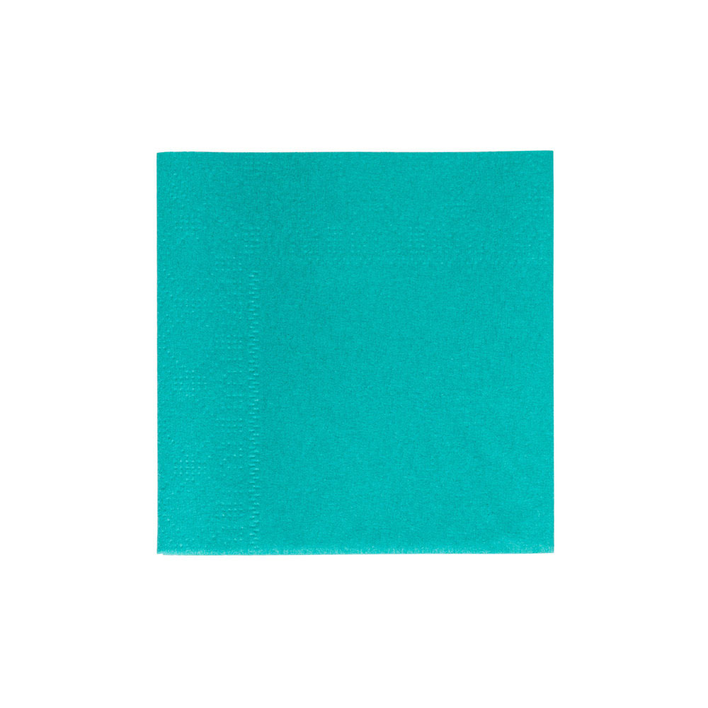 180301 Teal Beverage Napkin 2 ply 1/4 Fold 4/250 cs