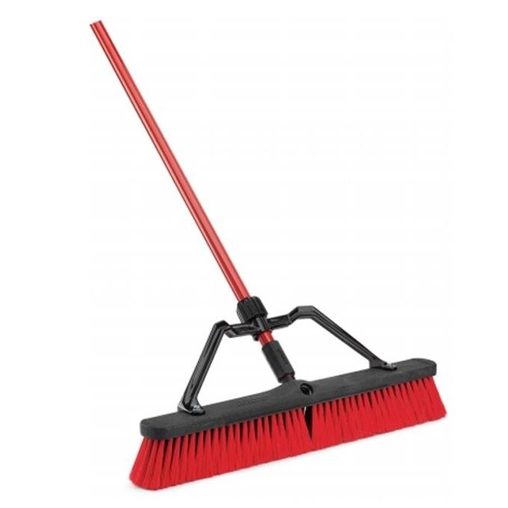823 Red 24" Multi-Surface Push Broom w/ Brace 1   ea.