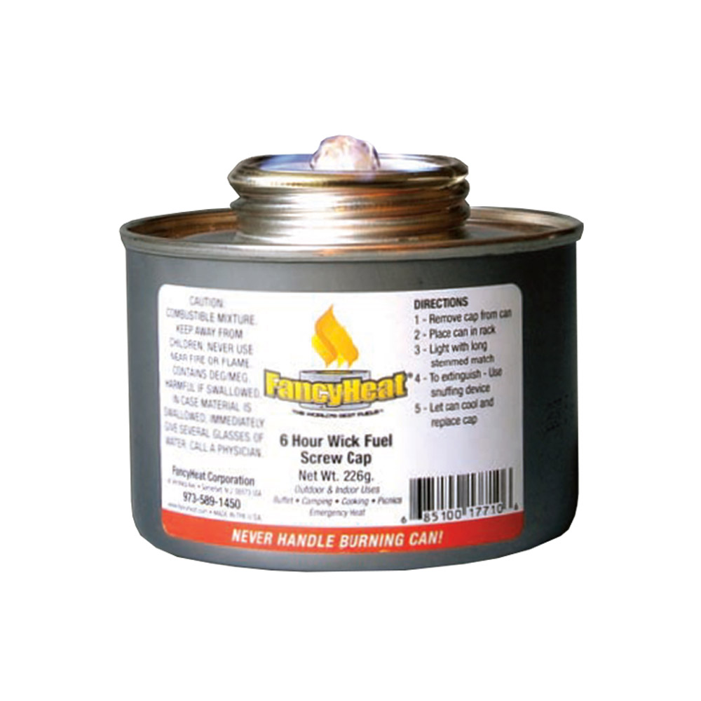 17700-F720 6 Hour Wick with Screw Cap Chafing Fuel 12/6 cs