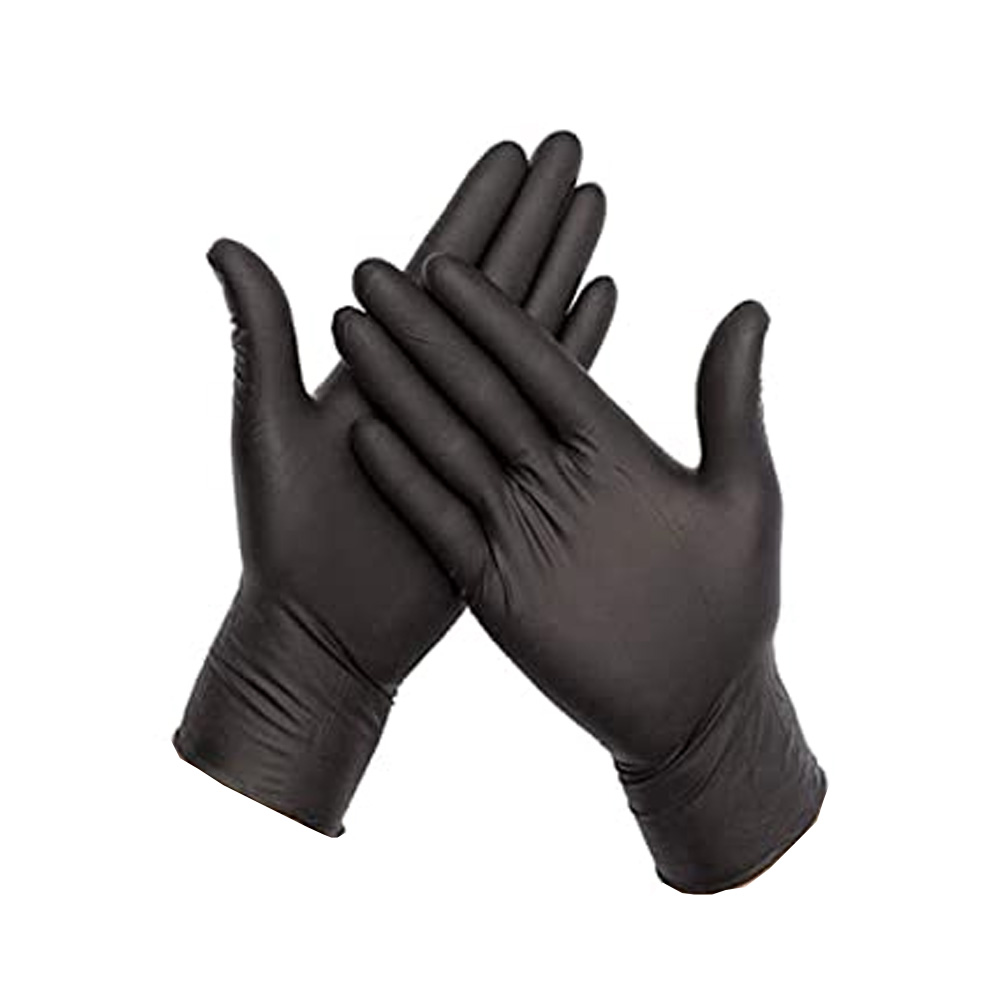 NLG200BLK Ambitex Black Large Nitrile Gloves  Powder Free 10/100 cs