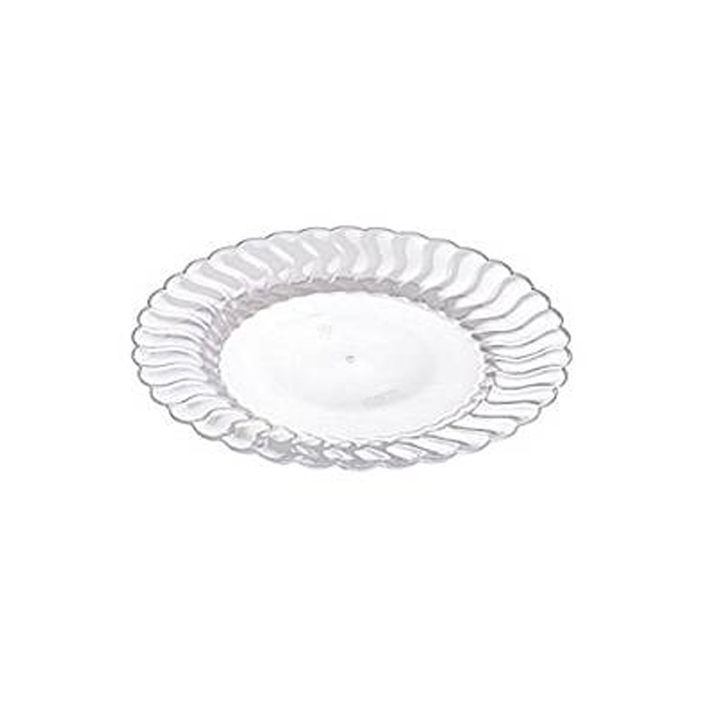 206-CL Flairware Clear 6" Plastic Dessert Plate   10/18 cs