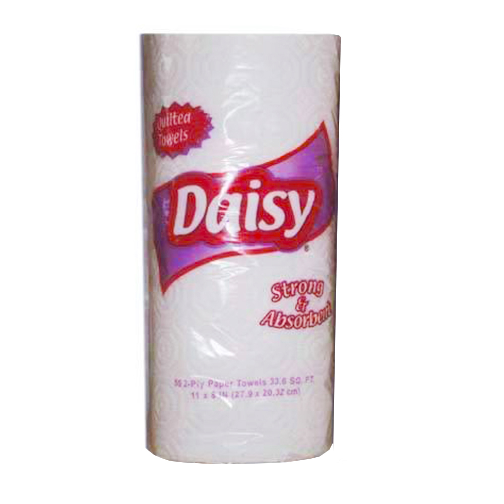 605530 Daisy Kitchen Roll Towel White 1 ply  Strong & Absorbent 11"x8" 55 Sheet 30/55 cs